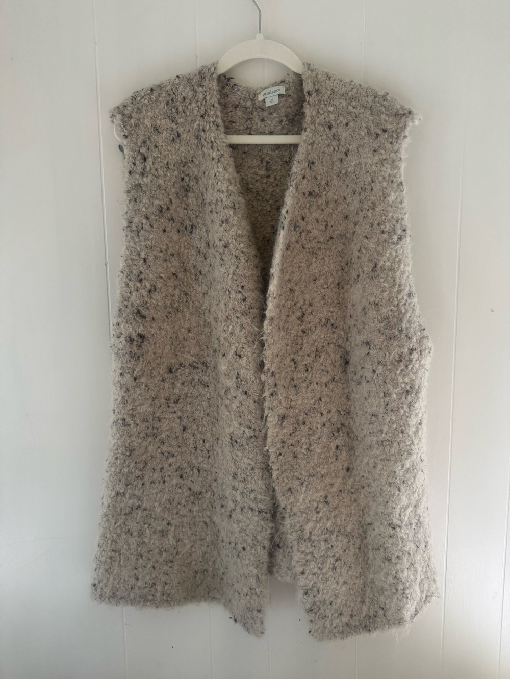 Sundance Speckled Ivory alpaca vest